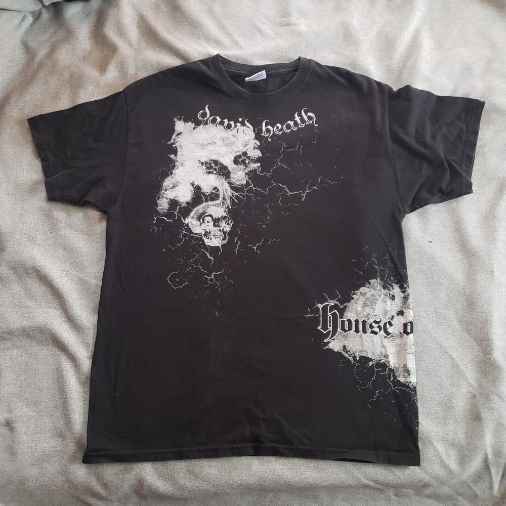 HOUSE OF PAIN 2 Sided Graphic Shirt Mens Large White Skull HEAVY METAL‎ MMA